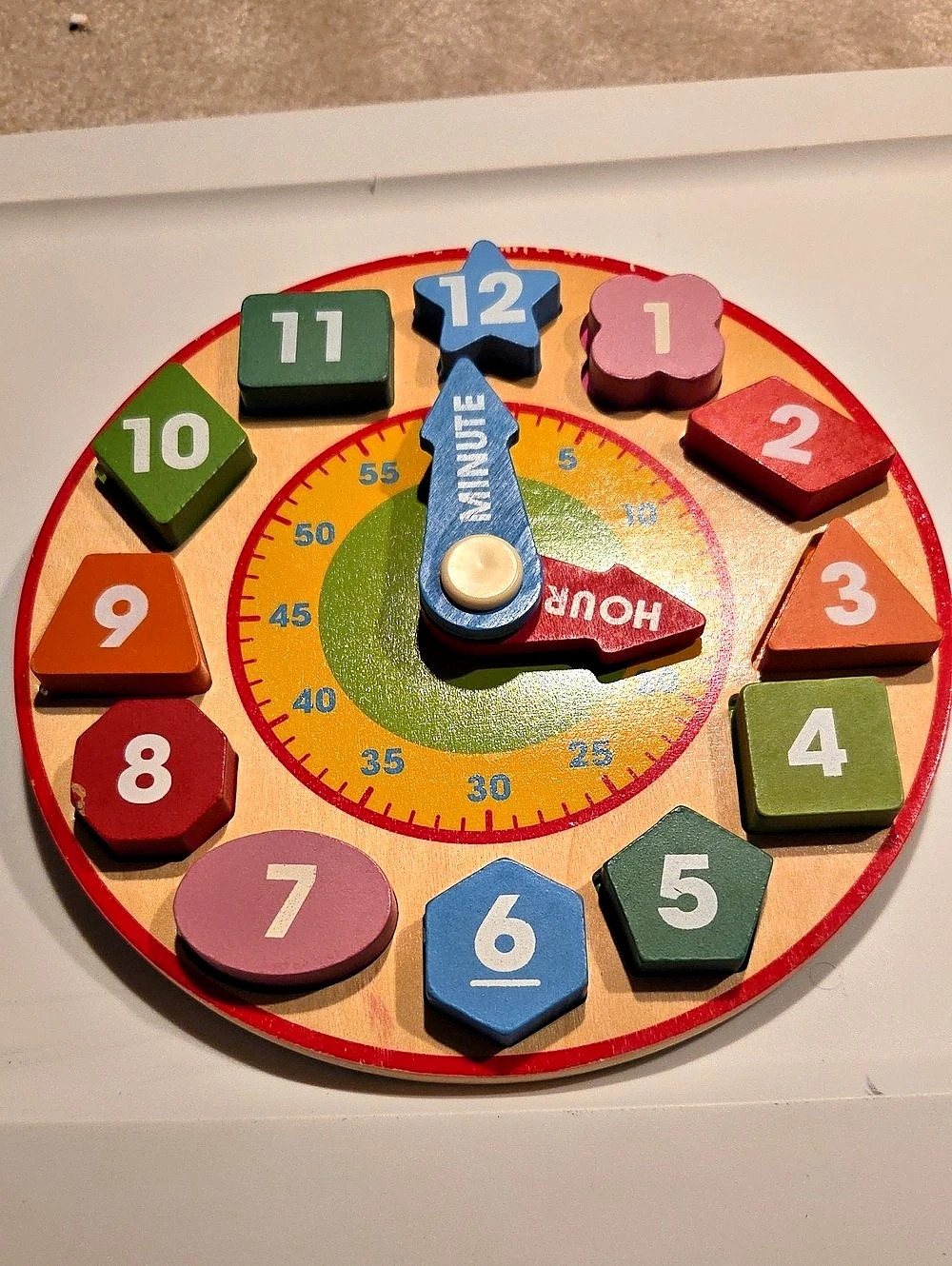 Melissa & Doug Shape Sorting Clock Wooden Learning Toy